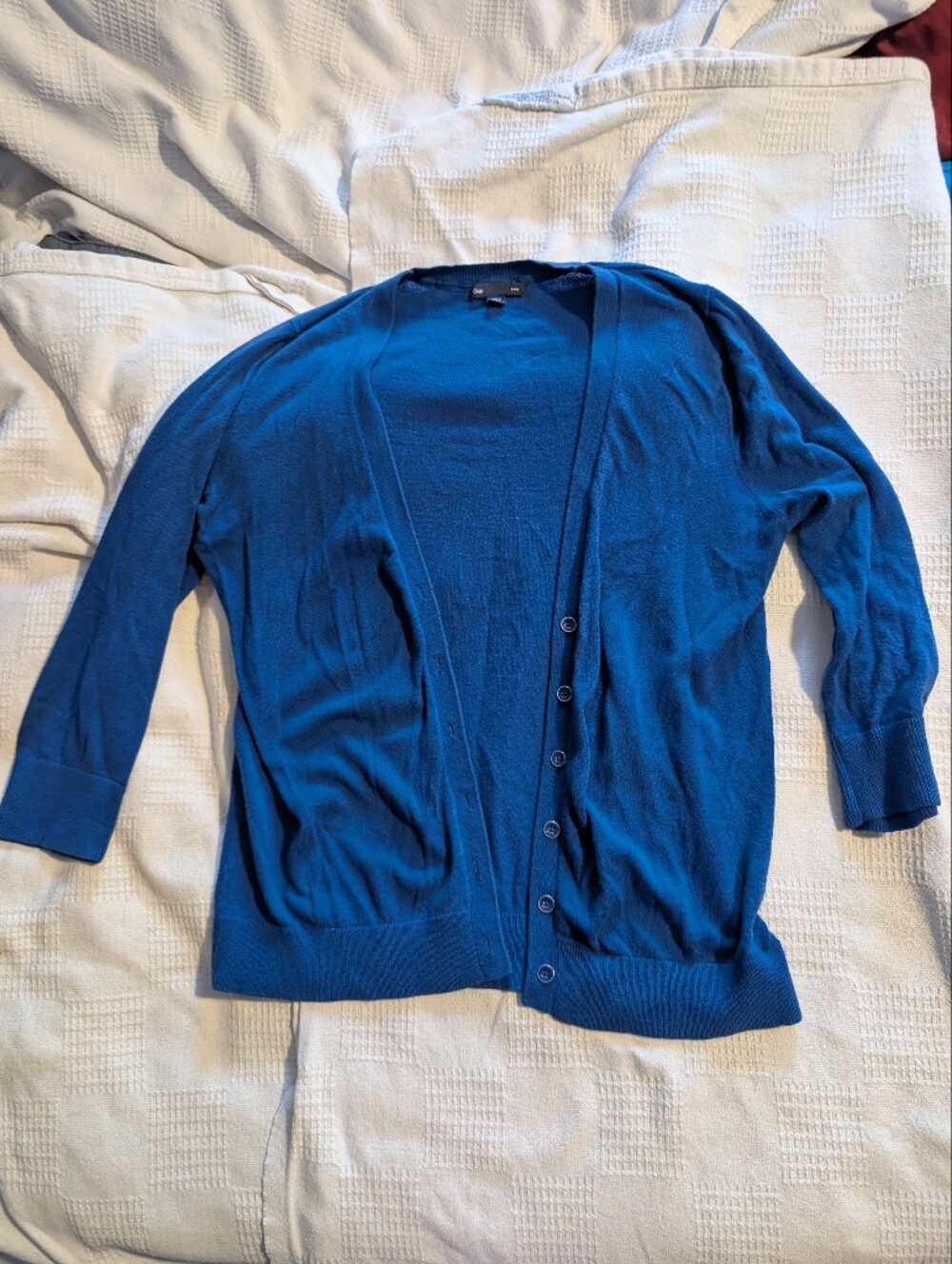 Gap Blue Cardigan 3/4 Length